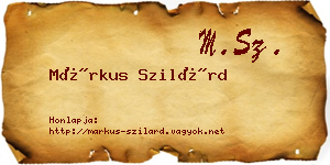 Márkus Szilárd névjegykártya