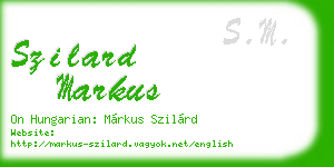 szilard markus business card
